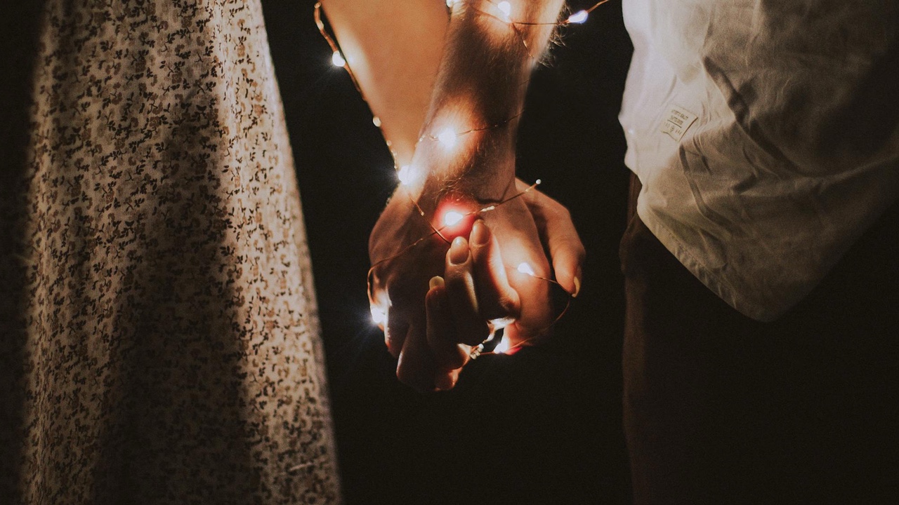 Couple Hands Lights