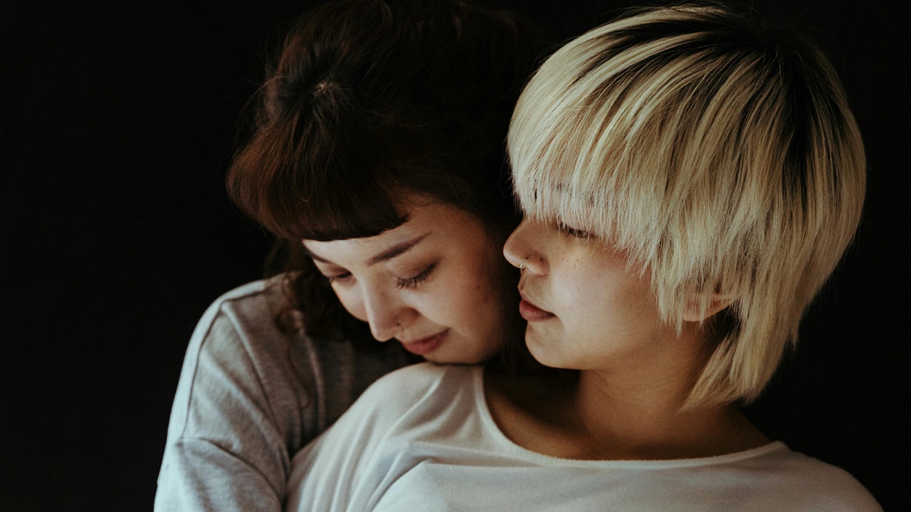Couple hugging